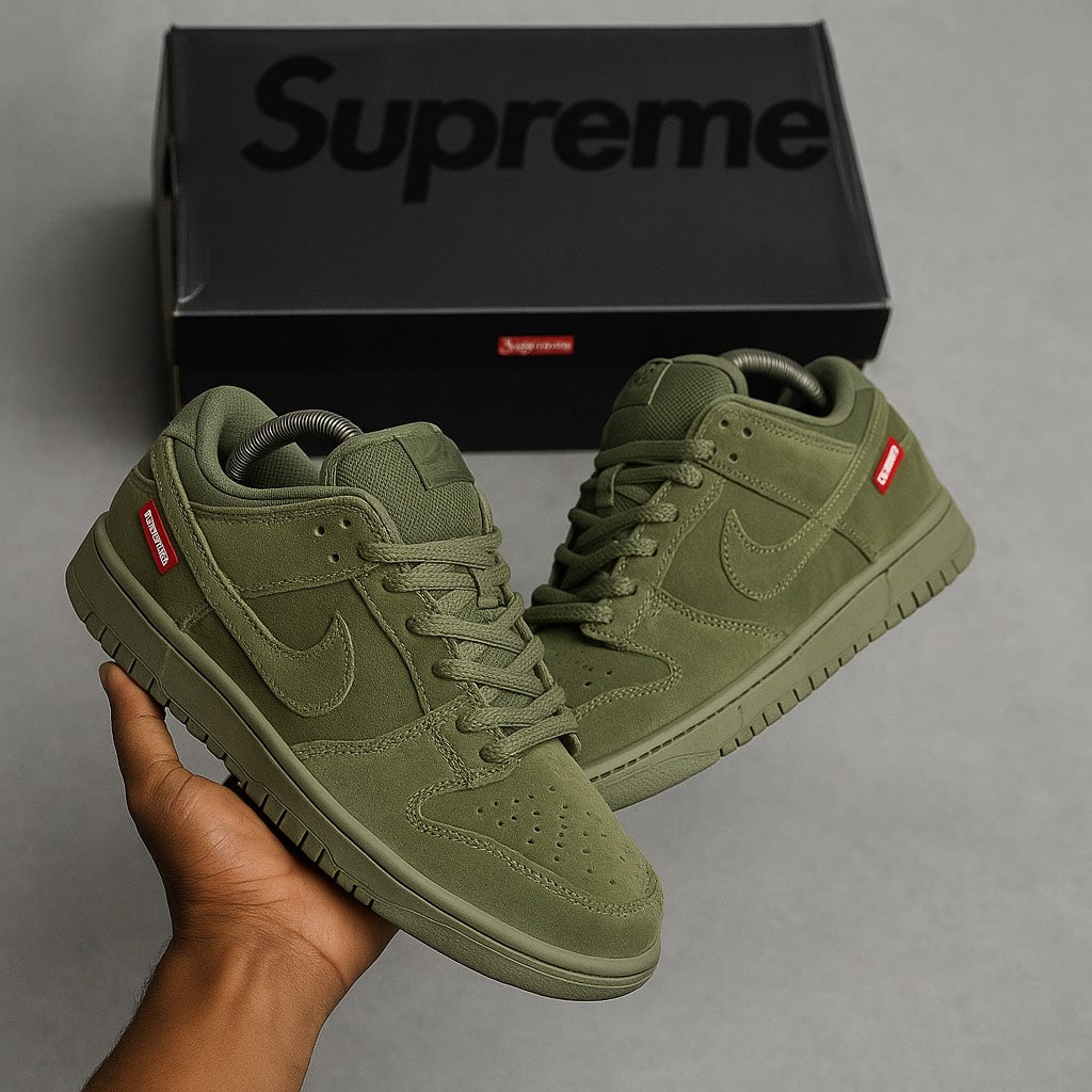 NikeSBDunkLowxSupreme_OliveSuede_