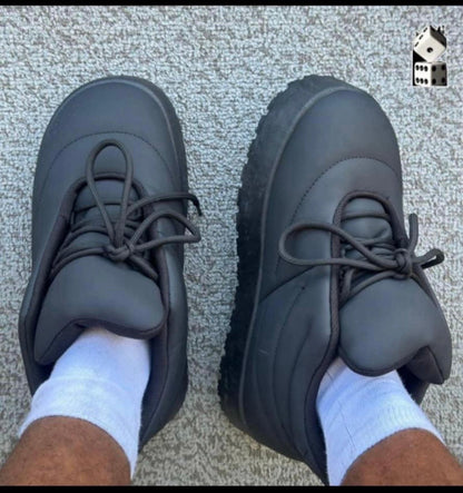 AdidasPuffyBoostPlatformSneakers_CreamWhite_TripleBlack