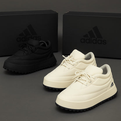 AdidasPuffyBoostPlatformSneakers_CreamWhite_TripleBlack