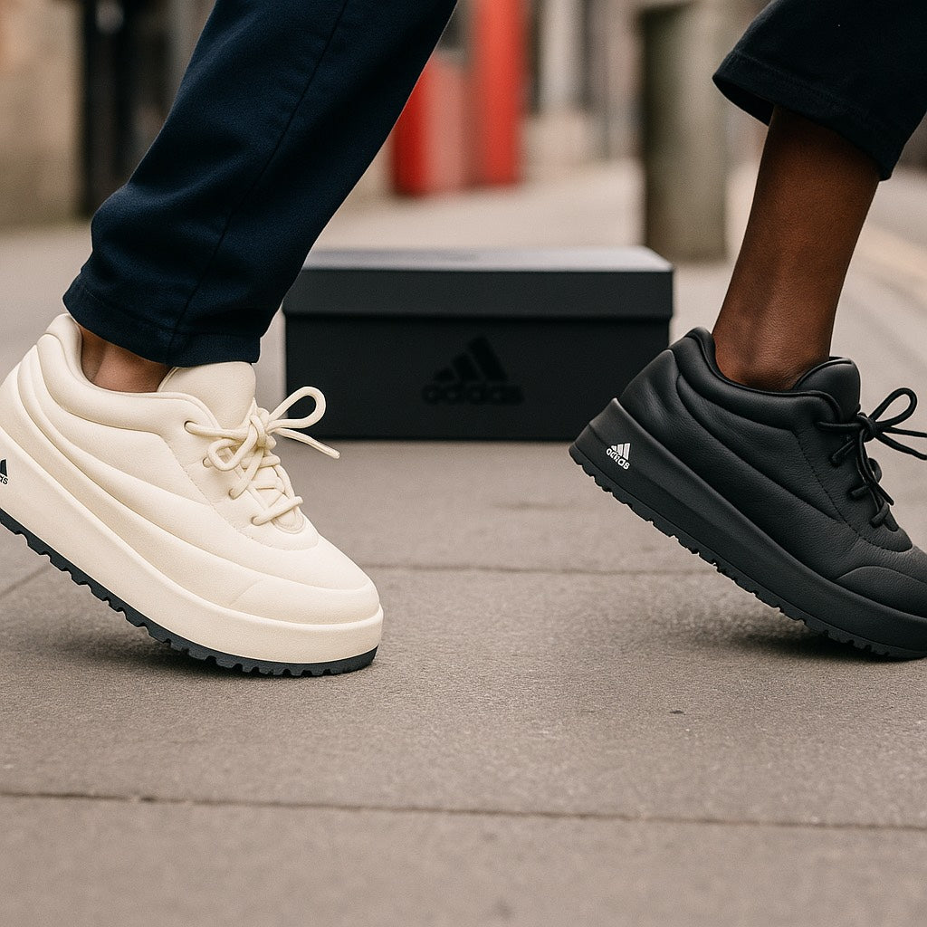 AdidasPuffyBoostPlatformSneakers_CreamWhite_TripleBlack