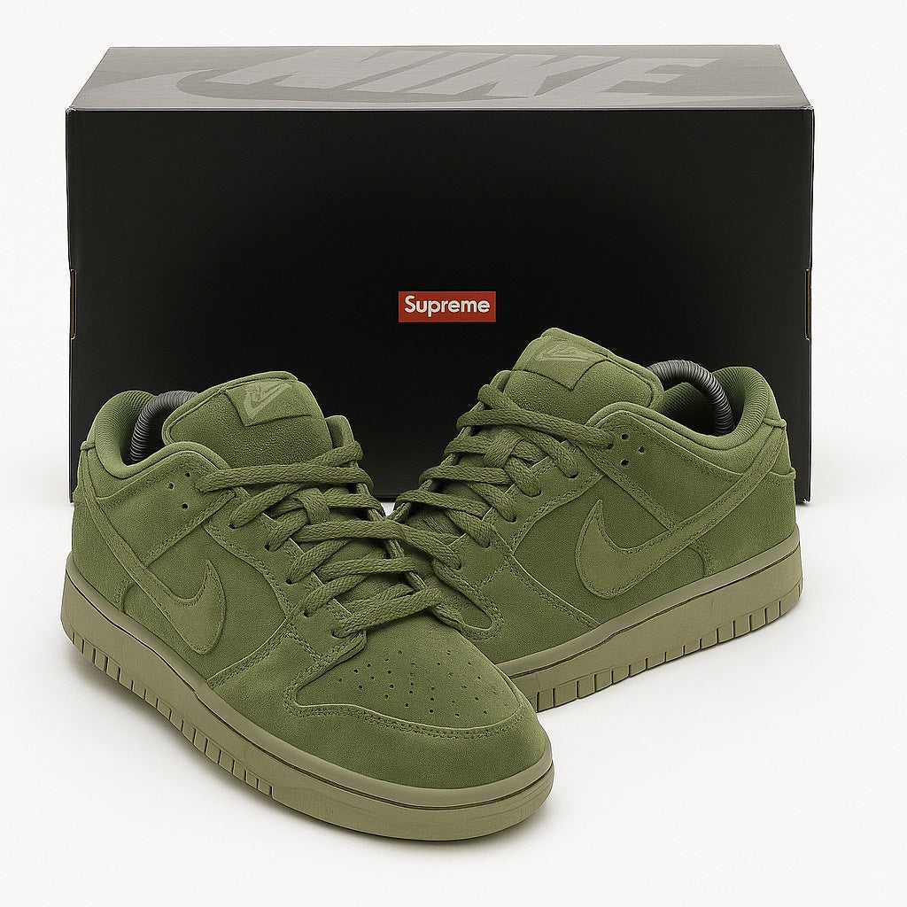 NikeSBDunkLowxSupreme_OliveSuede_