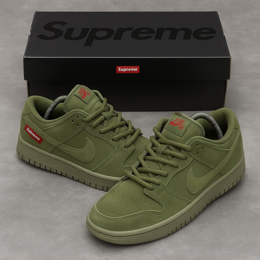 NikeSBDunkLowxSupreme_OliveSuede_